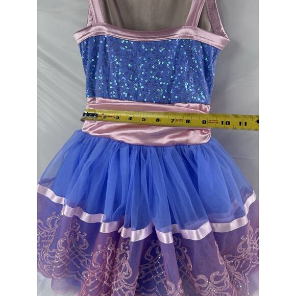 Weissman Girl’s Blue Pink Tutu Dance Pageant Dress Up Party Costume Size MC - Picture 6 of 8
